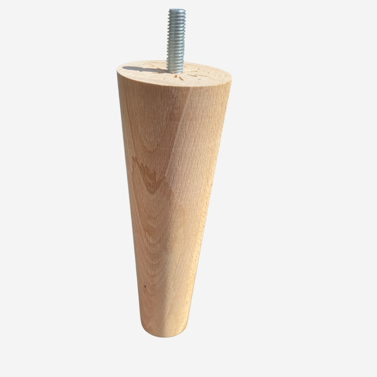 Noga drewniana do mebli Stożek | Toczona | Marchewka Prosta H-30 CM - obrazek 4